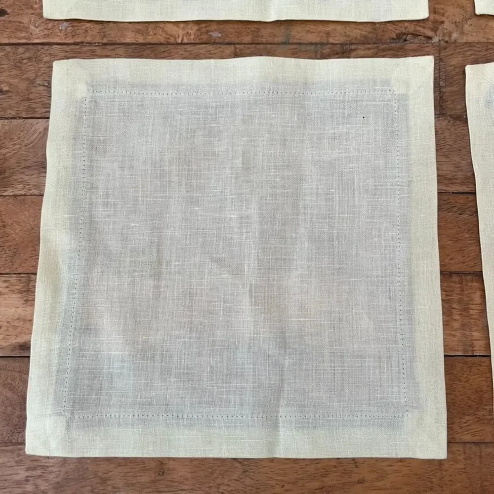 Linen Square Napkins Set of 4 9